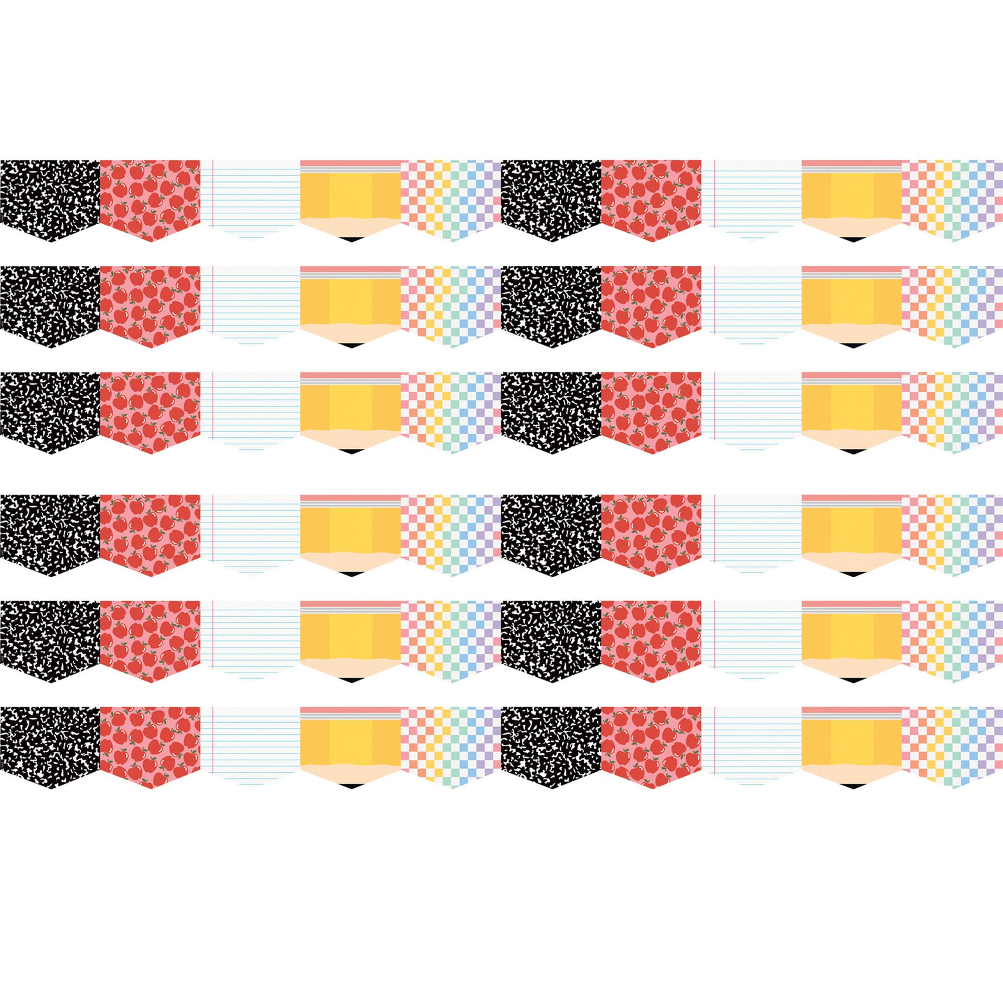 Teacher Created Resources® Cool for School Die-Cut Border Trim, 6 Packs of 12